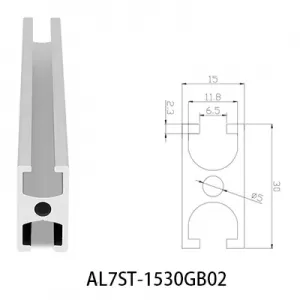 Aluminium T-slot GB standard 1530 extrusions