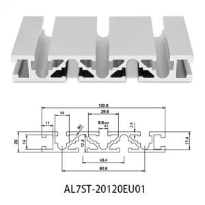 Aluminium T-slot  EU standard 20120 extrusions
