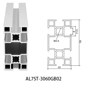 Aluminium T-slot GB standard 3060 extrusions