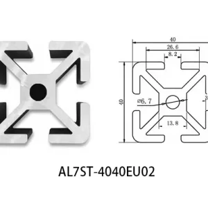 Aluminium T-slot  EU standard 4040 extrusions