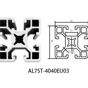 Aluminium T-slot  EU standard 4040 extrusions