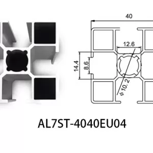Aluminium T-slot  EU standard 4040 extrusions