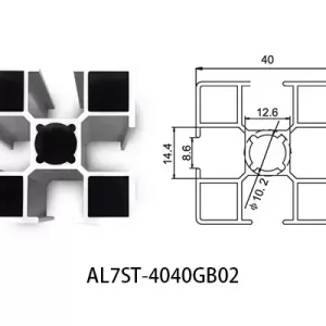 Aluminium T-slot GB standard 4040 extrusions