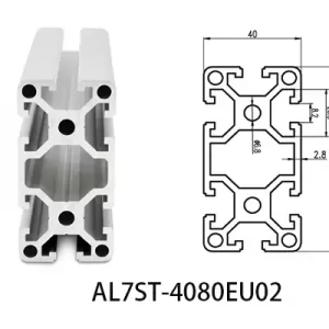 Aluminium T-slot  EU standard 4080 extrusions