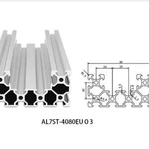 Aluminium T-slot  EU standard 4080 extrusions