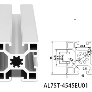 Aluminium T-slot  EU standard 4545 extrusions