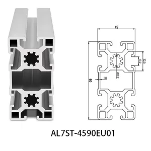 Aluminium T-slot  EU standard 4590 extrusions