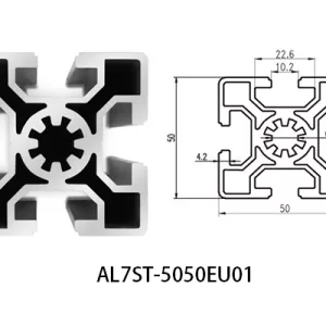 Aluminium T-slot  EU standard 5050 extrusions