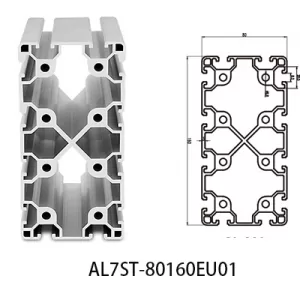 Aluminium T-slot  EU standard 80160 extrusions